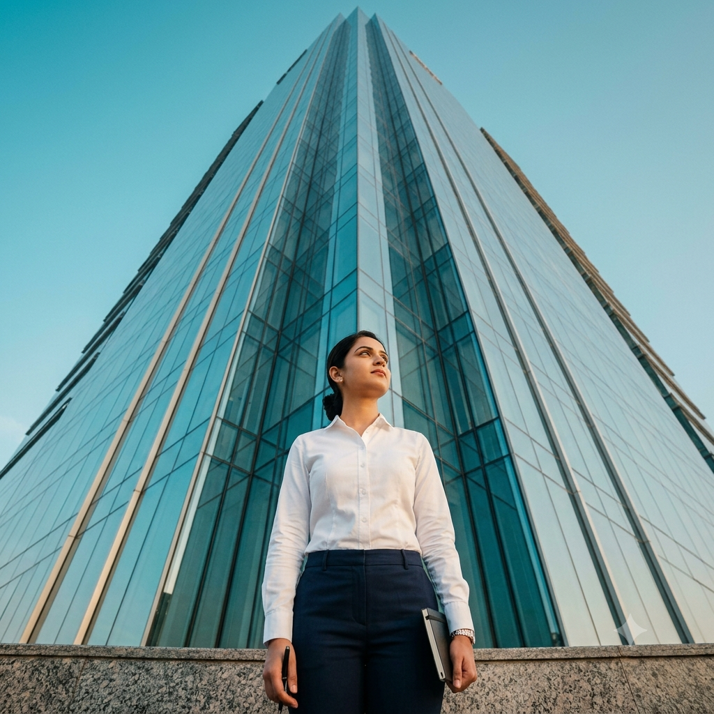 Young professional stepping into corporate workplace — Campus to Corporate program by Manatattva